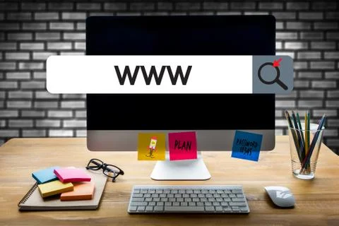 WWW Website Online Internet Web Page computer Browser Connection Network Conc Fotos de archivo