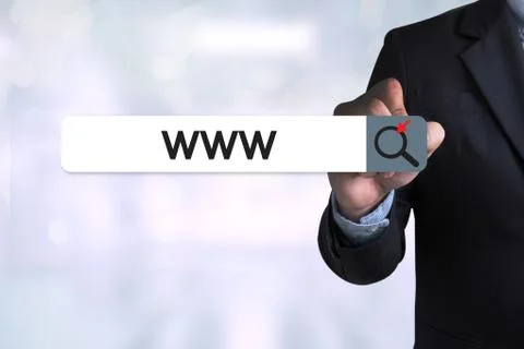 WWW Website Online Internet Web Page computer Browser Connection Network Conc Stock-Fotos