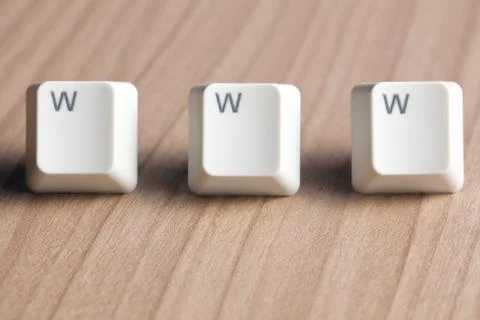 Www word  making from computer keyboard Stock Photos