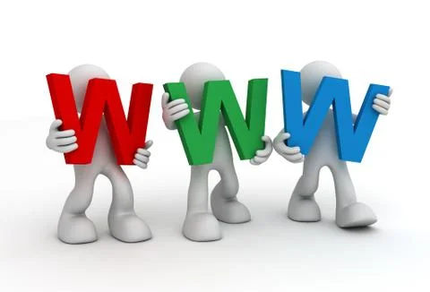 Www workers 3d illustration Illustrazione stock