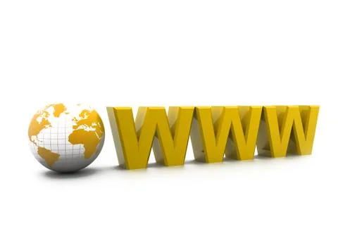 Www with world. internet concept. Stock Illustration