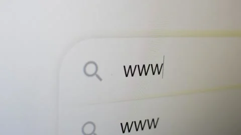 Www world wide web text on a google search bar Stock Footage 201410279