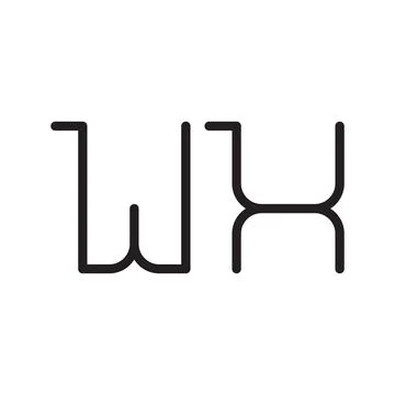 Wx initial letter vector logo icon Stock-Illustration