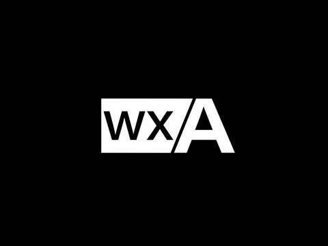 WXA Logo and Graphics design vector art, Icons isolated on black background Stock Illustration
