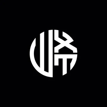WXT logo WXT icon WXT monogram WXT letter minimalist Circle flat Unique mod.. Stock Illustration