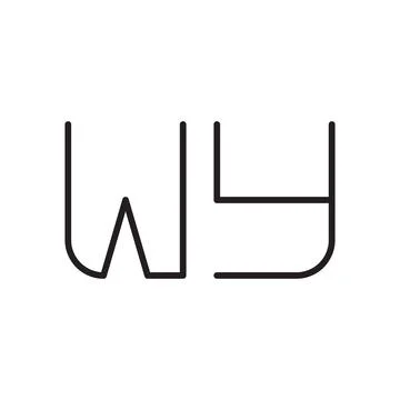 Wy initial letter vector logo icon Stock-Illustration