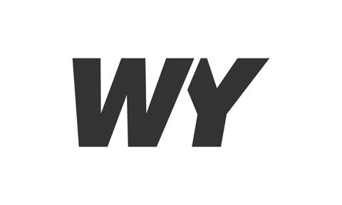 WY Techno Editable Font Logo For Corporate Branding. Bold, Futuristic Desig.. イラスト素材