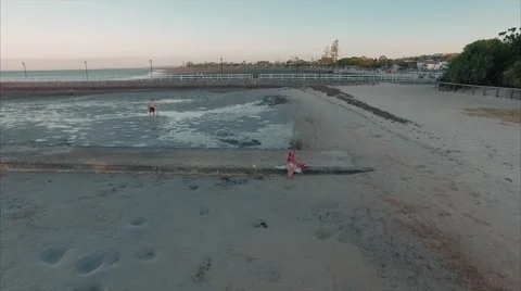 Wynnum Beach Aerial View Stockbeeldmateriaal 63356438