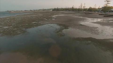Wynnum Beach Aerial View Stockbeeldmateriaal 63357979