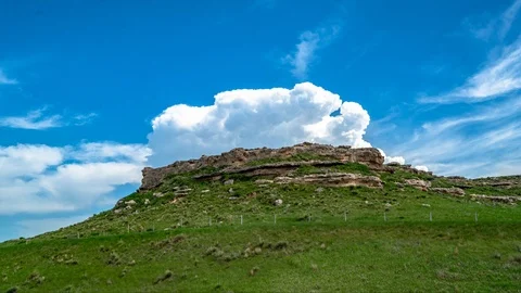 Wyoming Bluffs Cloud Time Lapse Stock Footage 91916112
