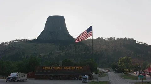Wyoming circa-2018. Devils Tower Trading Post, Wyoming Vidéo 101285015
