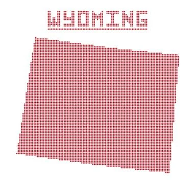 Wyoming Dot Map Stock Illustration