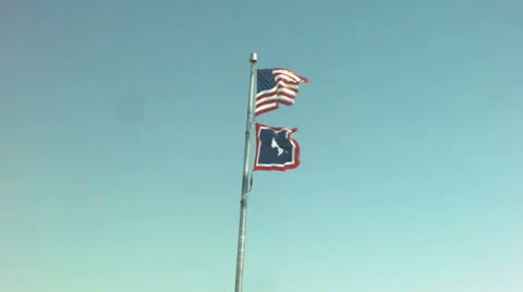 Wyoming flag Stock Footage 30462691