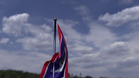 Wyoming flag Stock Footage 107850980