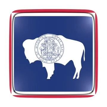 Wyoming flag icon Stock Illustration