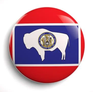 Wyoming flag Stock Illustration
