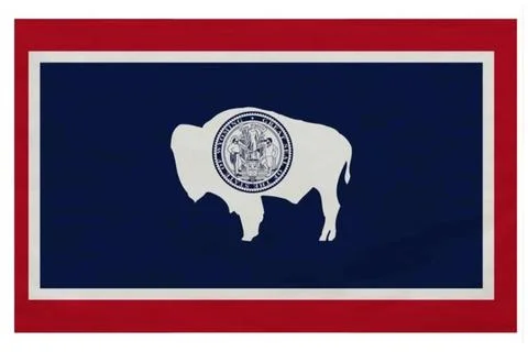 Wyoming Flag Illustrazione stock