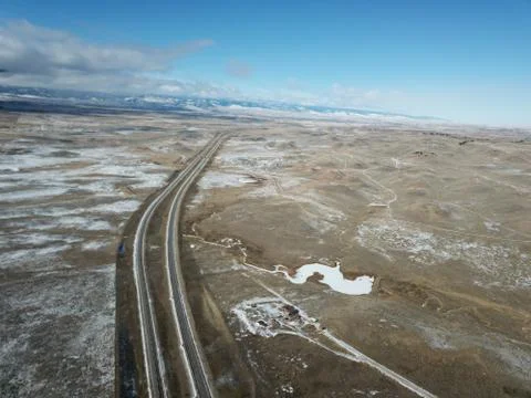 Wyoming freeway Stock Photos