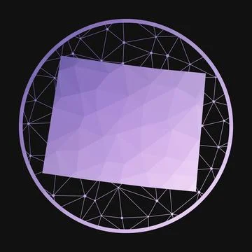 Wyoming icon. Vector polygonal map of the us state. Wyoming icon in geometr.. Stock-Illustration