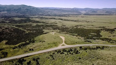 Wyoming Road Stock Footage 83271587