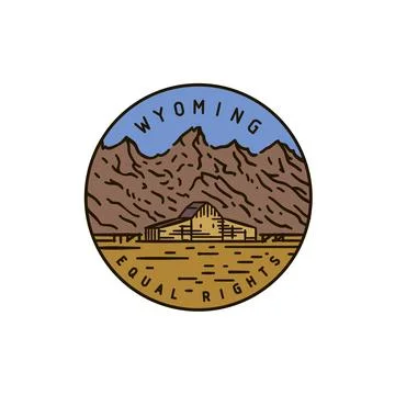 Wyoming. Rocky Mountains Stock Illustration