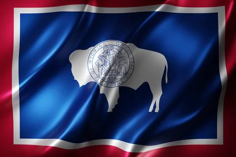 Wyoming State flag Stock Illustration