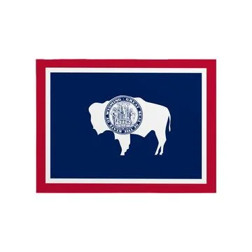 Wyoming State Flag Map Stock Illustration