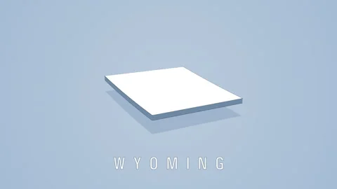 Wyoming state shape rotating on solid background 스톡 동영상 313500342