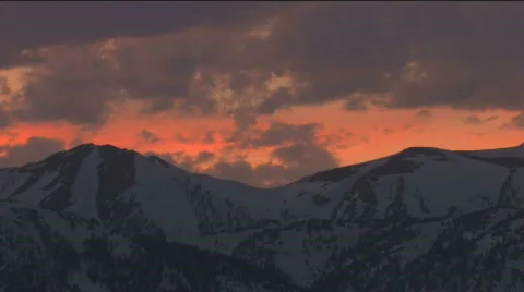 Wyoming Sunset Time Lapse Stock Footage