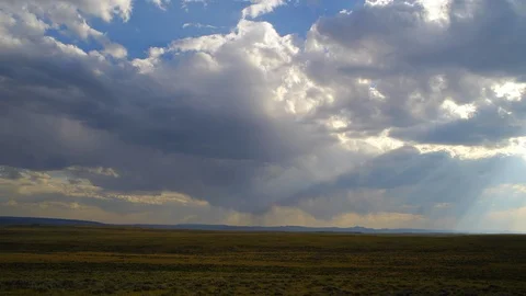 Wyoming thunderstorm time lapse Stock Footage 88468561
