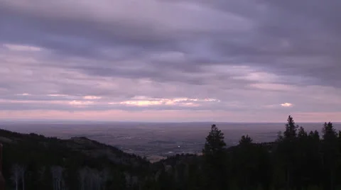 Wyoming view from Casper Mountain time lapse Stock Footage 24690989