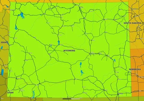 Wyoming.eps Stock Illustration