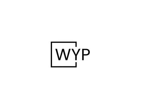 WYP letter initial logo design vector illustration Illustrazione stock