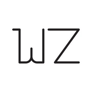 Wz initial letter vector logo icon Stock Illustration