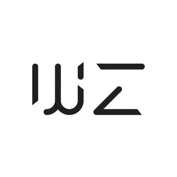 Wz initial letter vector logo icon Stock-Illustration
