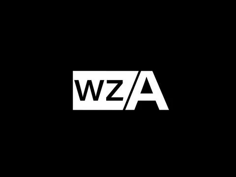 WZA Logo and Graphics design vector art, Icons isolated on black background Illustrazione stock