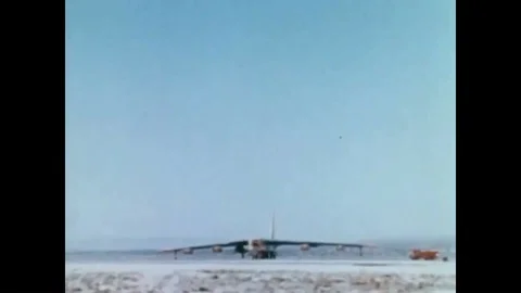 An X-15 hypersonic rocket-powered aircraft is launched from a Boeing B-52 Stock Footage 93331390