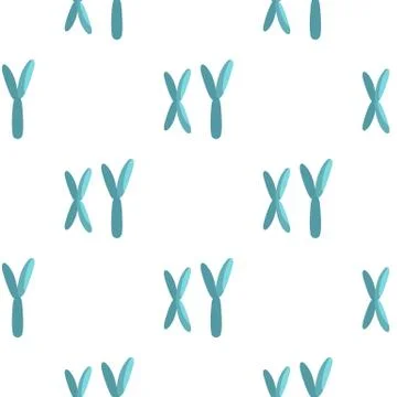 X and Y chromosomes pattern seamless Illustrazione stock