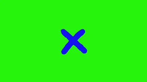 X animation on green screen Stock Footage 334771990
