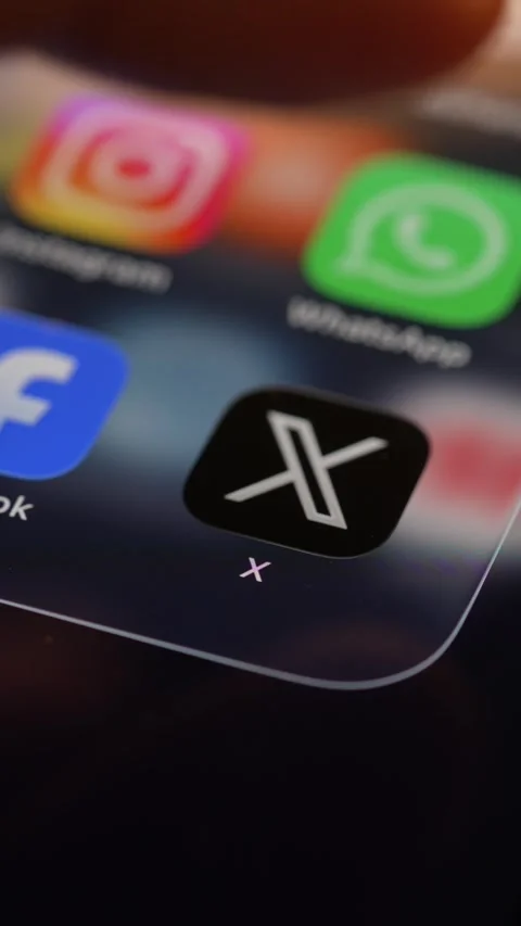 X App Opening on Smartphone Screen Stock Footage 343428206