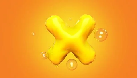 X Balloons Alphabet Stock Illustration