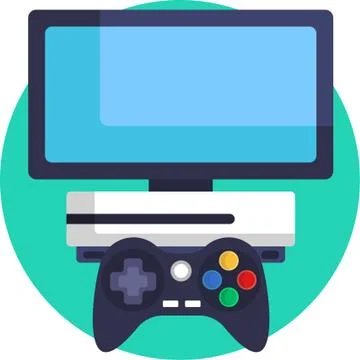 X-box Console Gaming icon Stock Illustration