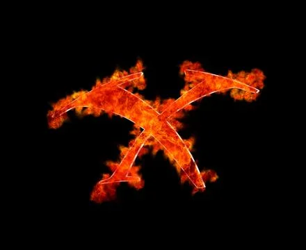 X burning. Stock Illustration