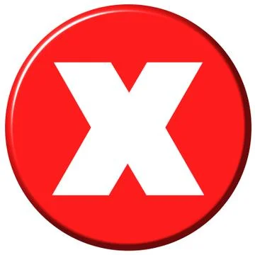 X Button Stock Illustration