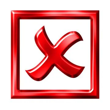 X Checked Box Stock Illustration