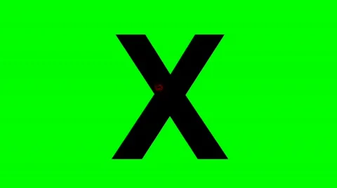 "X" Chromakey Green Screen Animated Fire Snow Water Explosion Lettering Stock Footage 133006