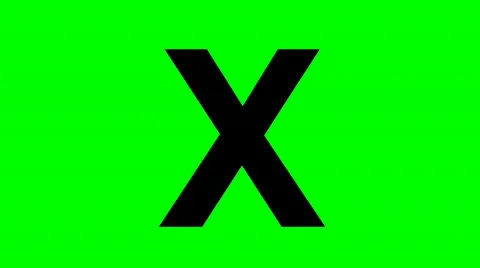 "X" Chromakey Green Screen Animated Fire Snow Water Explosion Lettering Stock Footage 133135