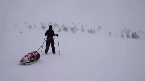 X-country skiing Stock Footage 133436986