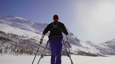 X-country skiing Stock Footage 133437095