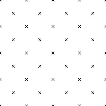 X cross geometric pattern. Simple subtle seamless background. Stockillustratie